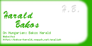 harald bakos business card